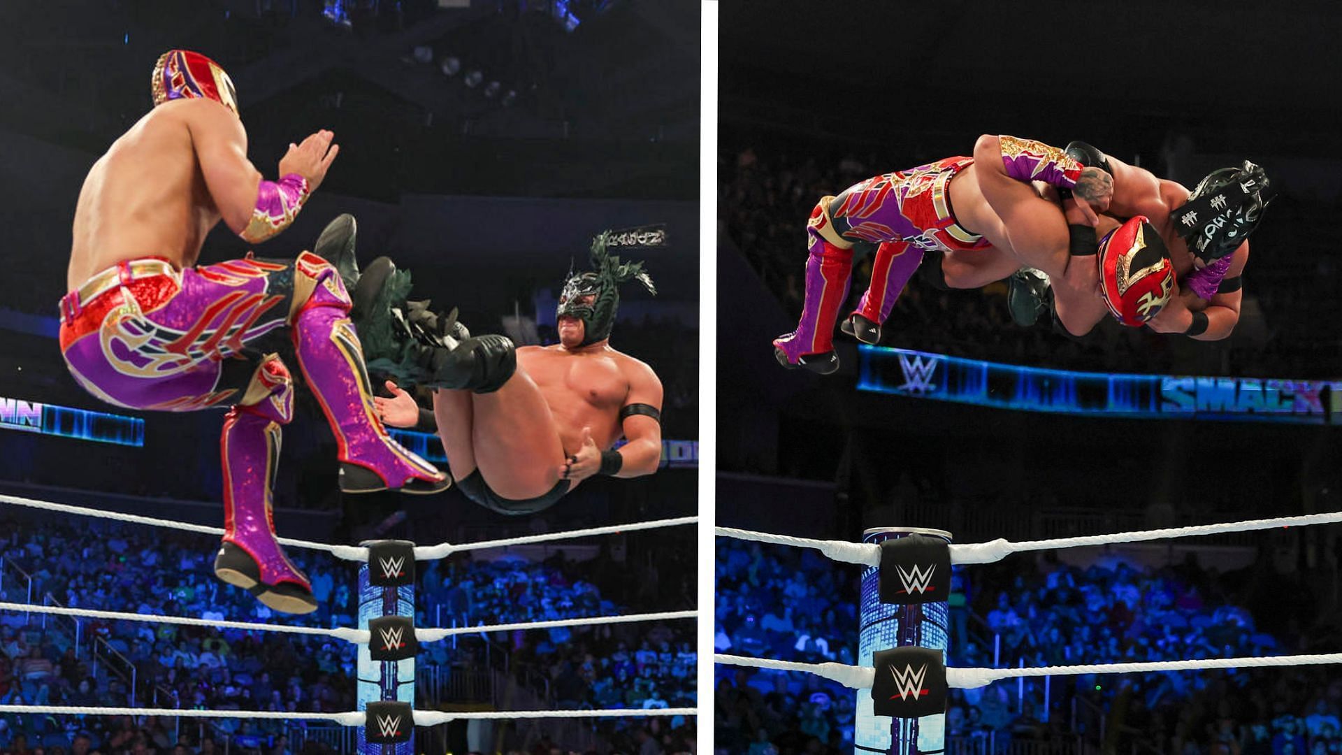 Dragon Lee and Axiom in action on last week's SmackDown